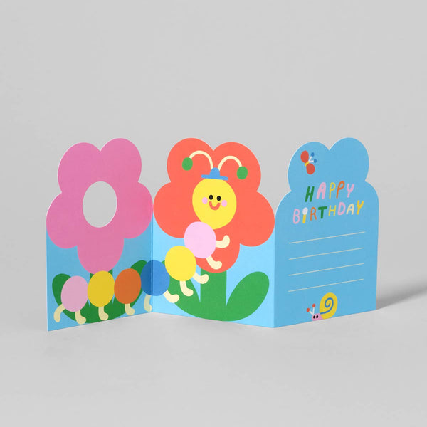 Bug & Flower Fold Out Card
