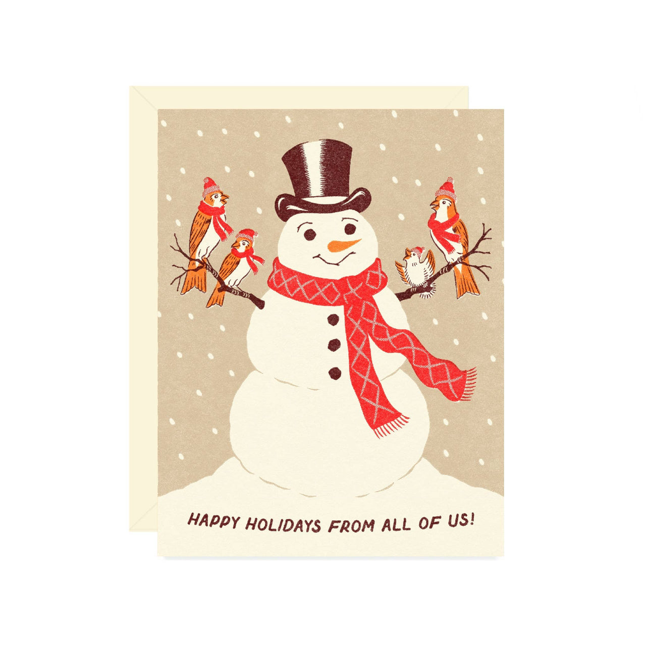 Snowman with Birds