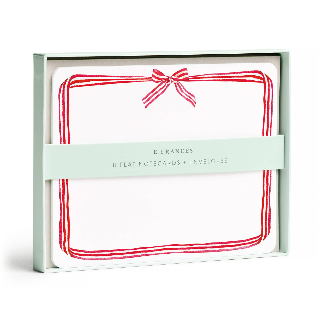 Red Ribbon Candy Flat Notecard Set