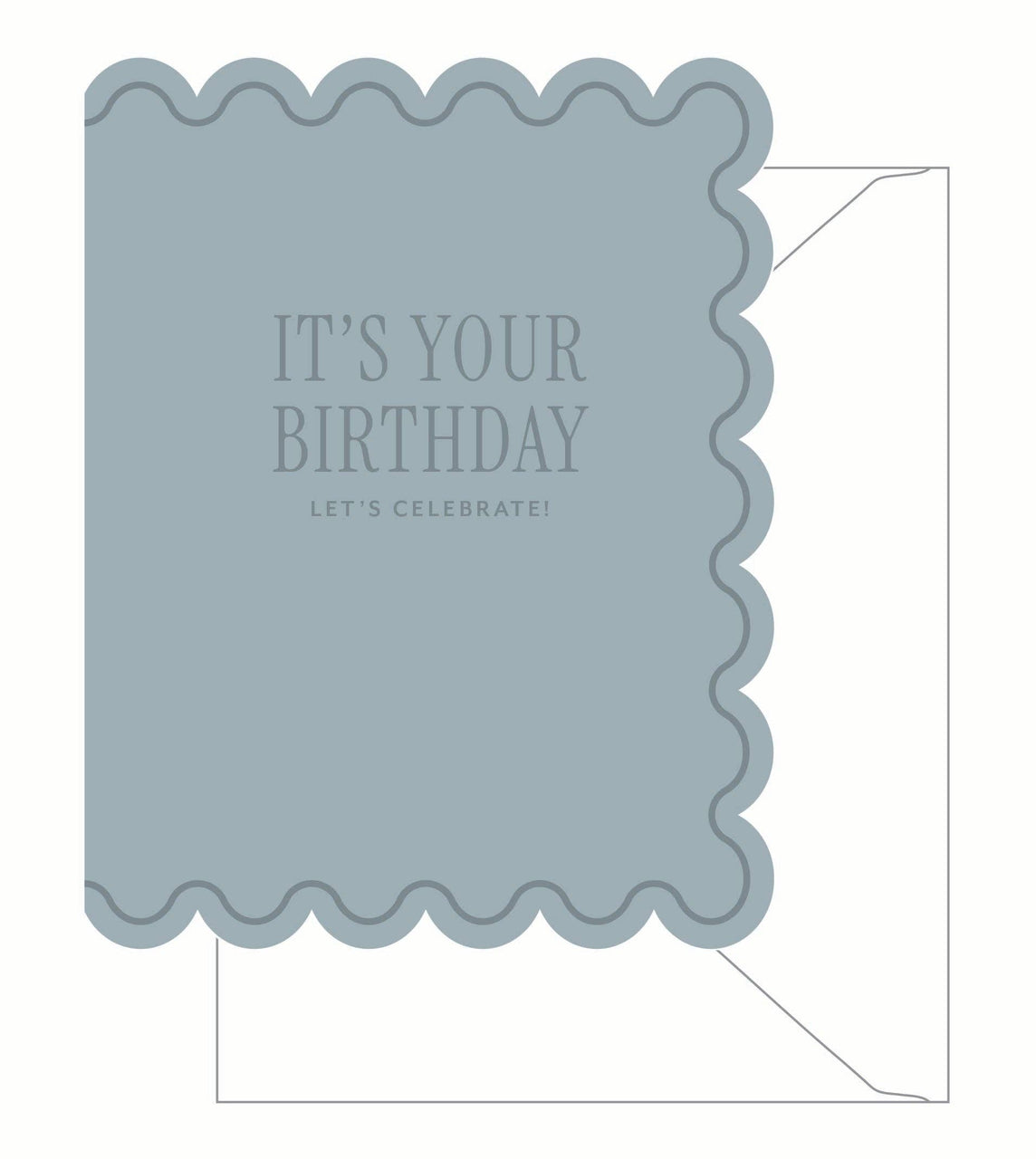 Blue Scalloped Birthday