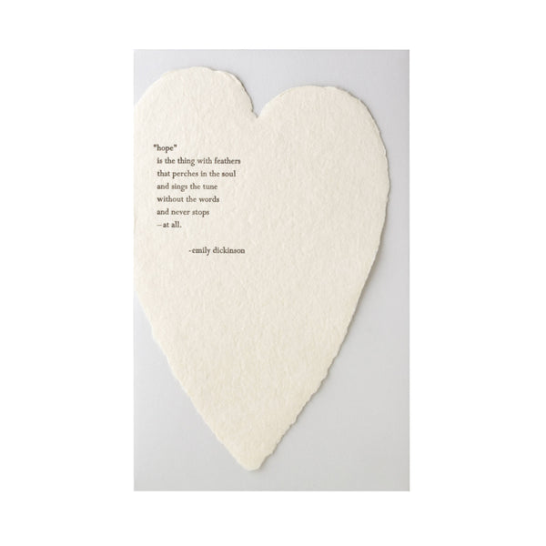 Emily Dickinson Quote Deckled Heart