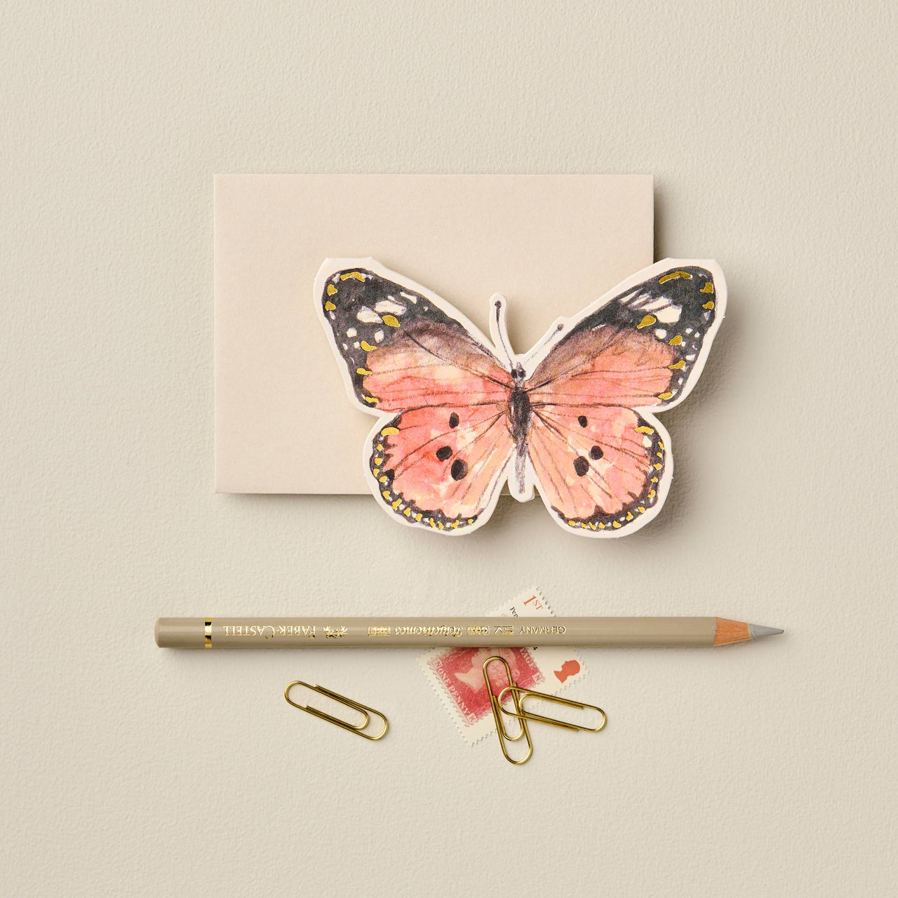 Orange Butterfly Mini Card