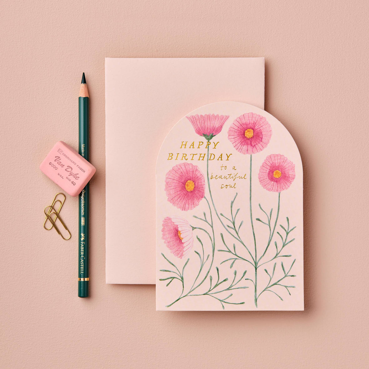 Pink Cosmos Happy Birthday to A Beautiful Soul