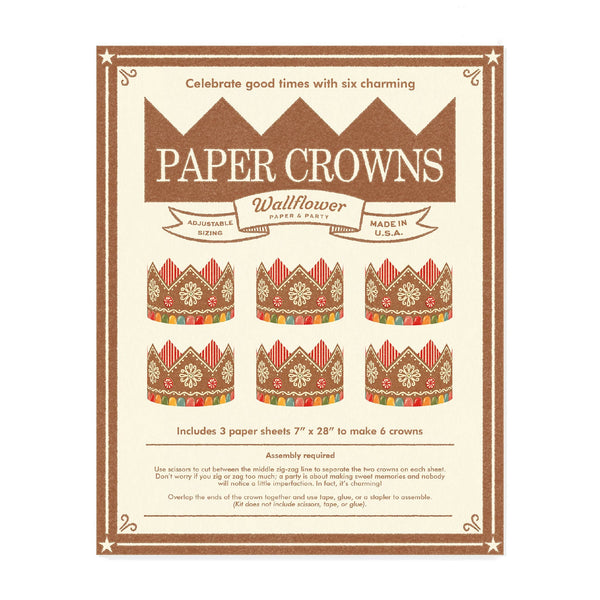 Gingerbread Paper Crowns