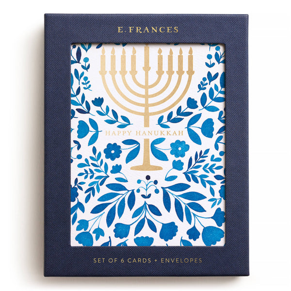 Floral Menorah Boxed Card Set