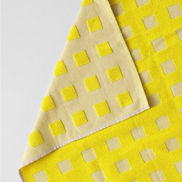 Oat & Yellow Squares Tea Towel