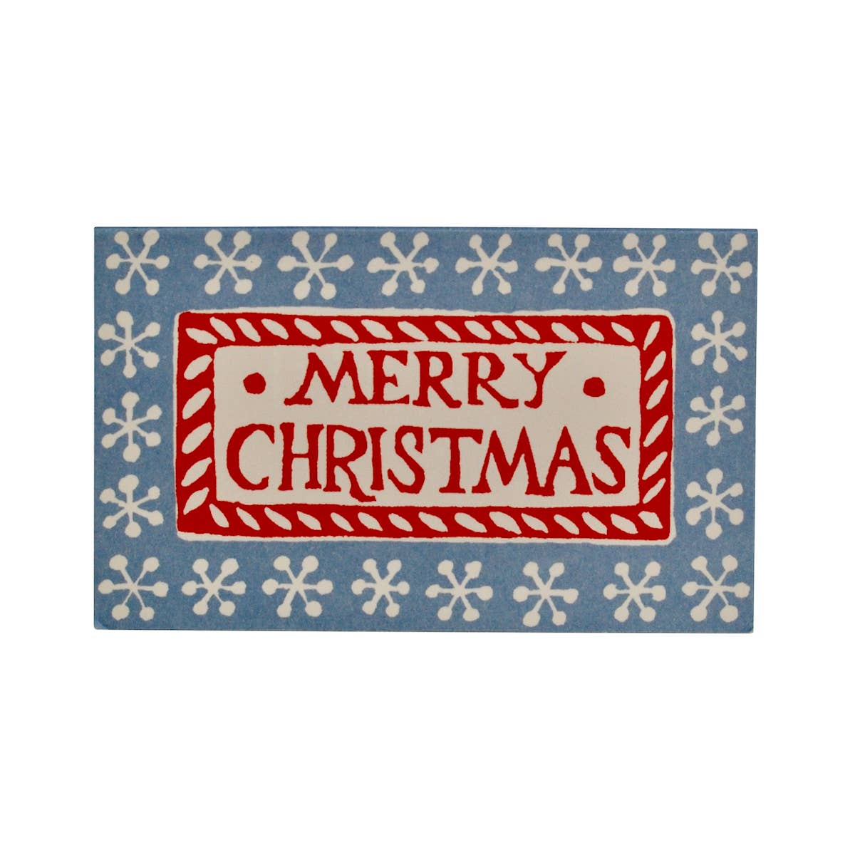 Merry Christmas Red and Blue Set of Six