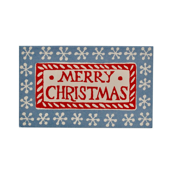 Merry Christmas Red and Blue Set of Six