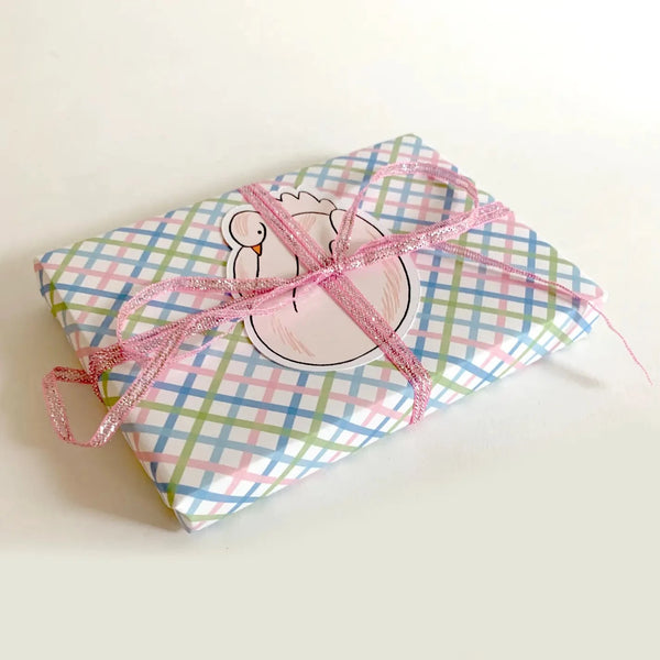 Gingham Gift Wrap Sheet