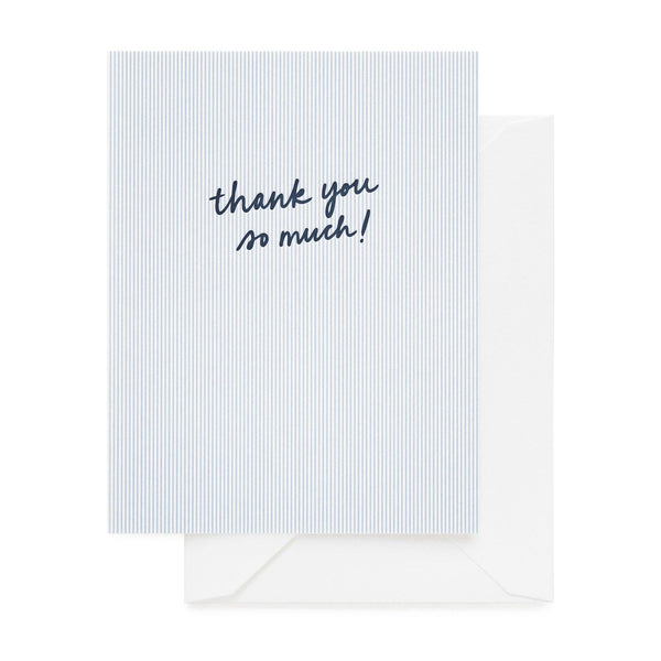 Blue Striped Thank You