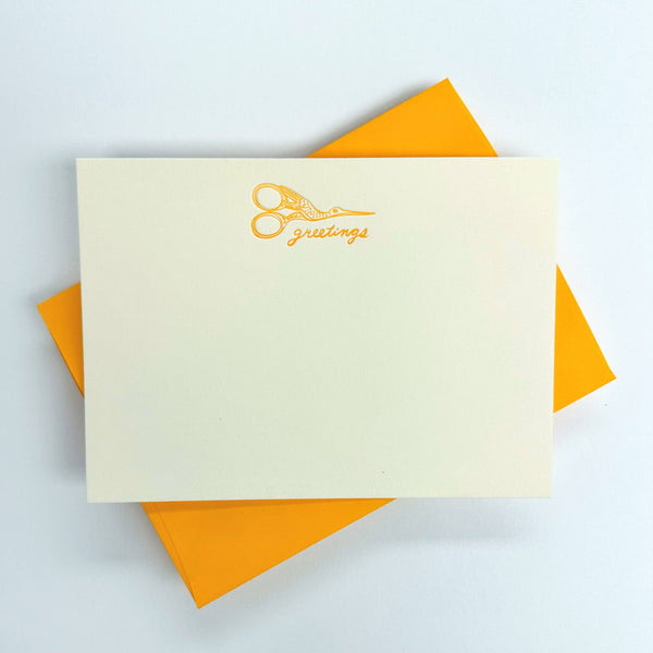 Crane Scissor Flat Stationery