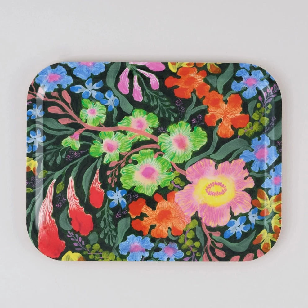 Botanical Blooms Rectangle Art Tray