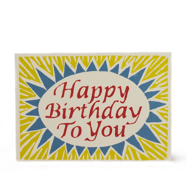 Happy Birthday To You Red, Yellow and Blue