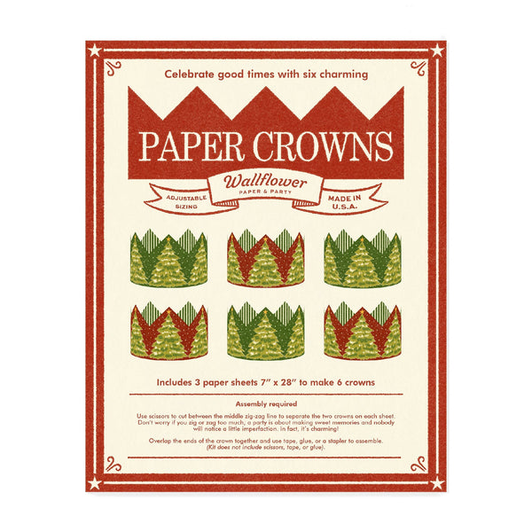 Classic Christmas Tree Paper Crowns