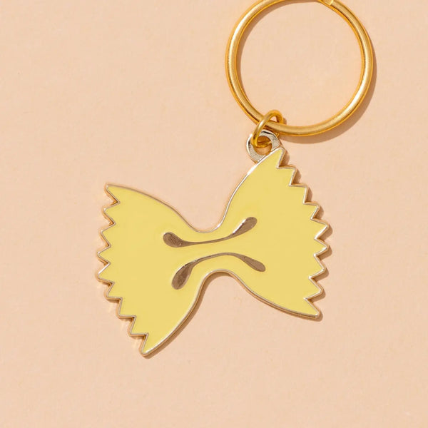 Farfalle Bowtie Pasta Enamel Keychain