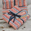 Merry Christmas Red and Blue Set of Six