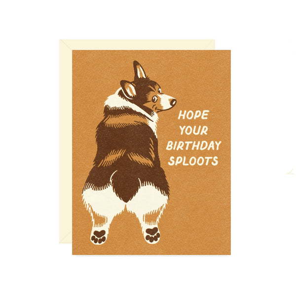 Corgi Sploots Birthday