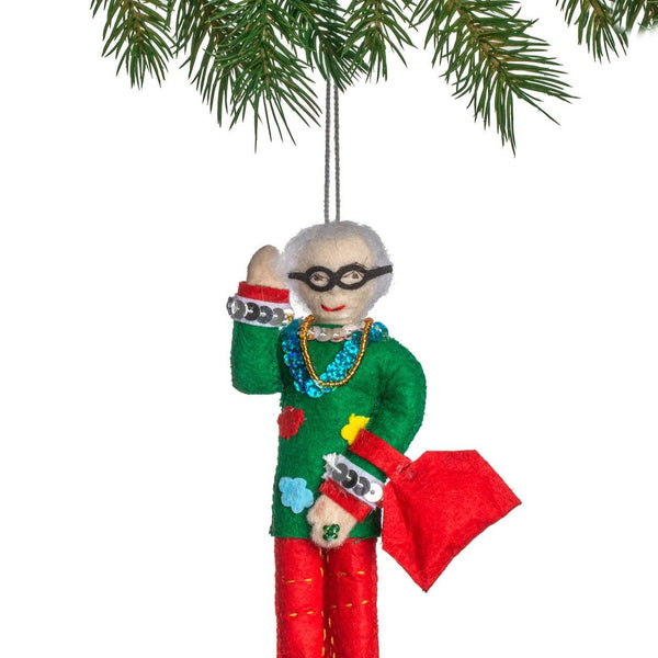 Iris Apfel Ornament