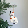 Felt Stitched Cat Ornament