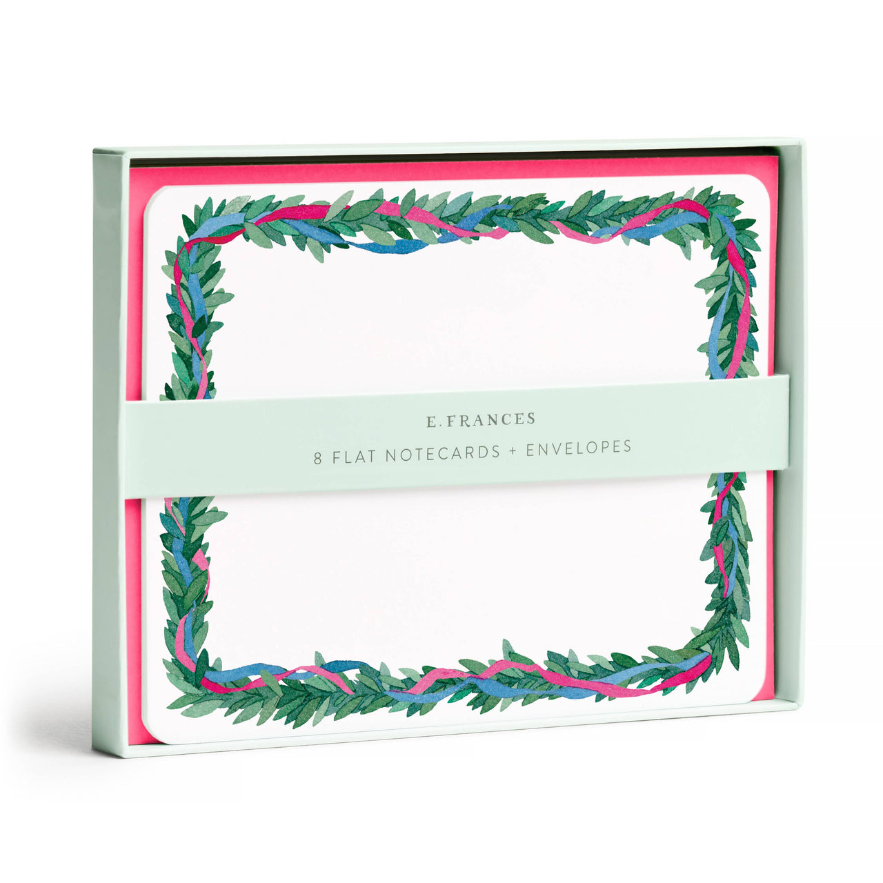 Colorful Wreath Flat Notecard Set