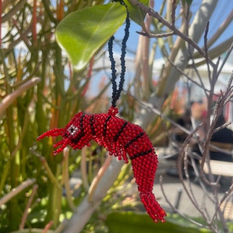 Beaded Shrimp Ornament