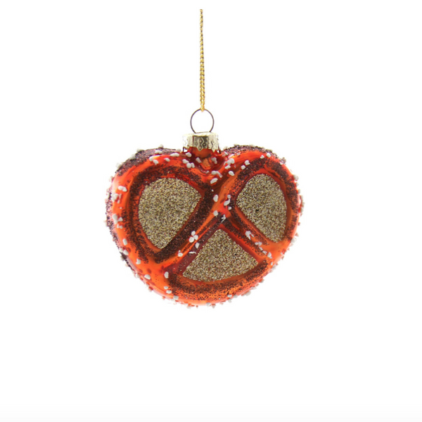 Glittery Pretzel Ornament