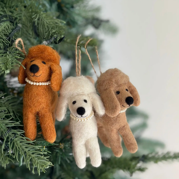 Poodle Felt Ornament