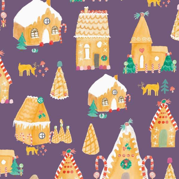 Gingerbread Houses Gift Wrap Roll