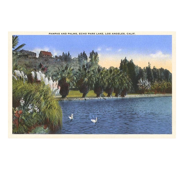 LA-16 Lake at Echo Park Postcard