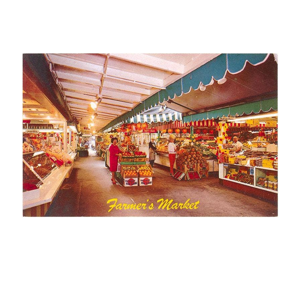 LA-418 Farmers Market, Hollywood, California Postcard