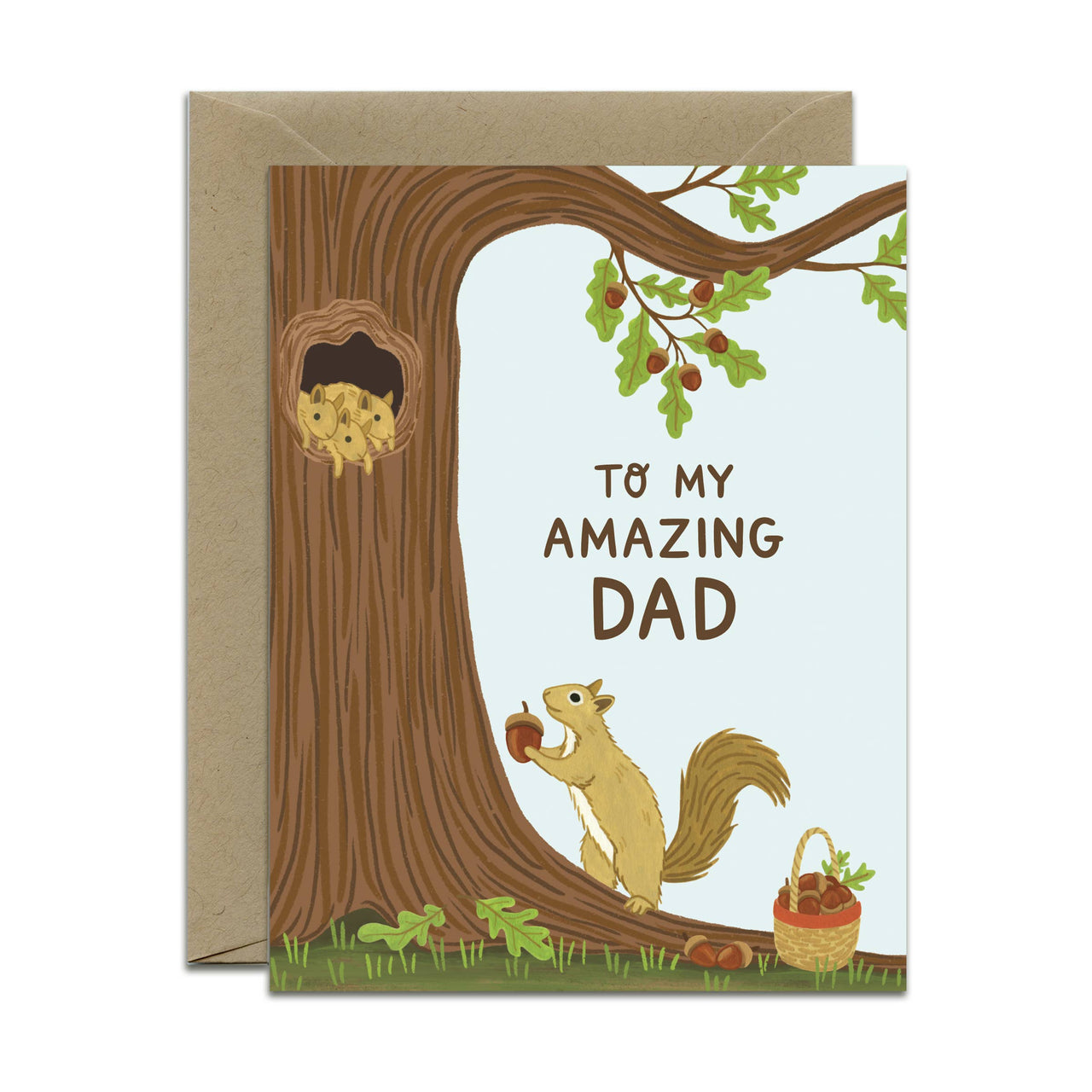 Squirrel Dad and Babies Forest