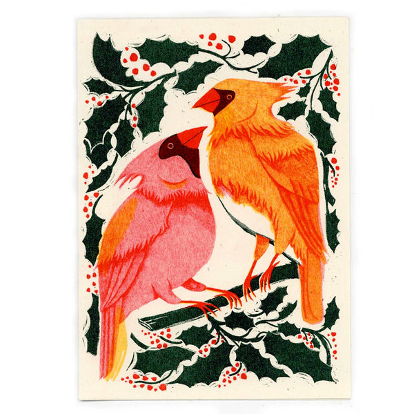 Caroling Cardinals Card