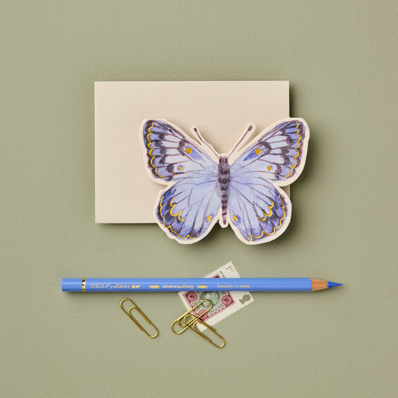 Blue Butterfly Mini Card