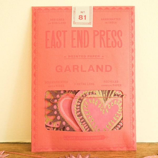 Sweet Hearts Sewn Garland