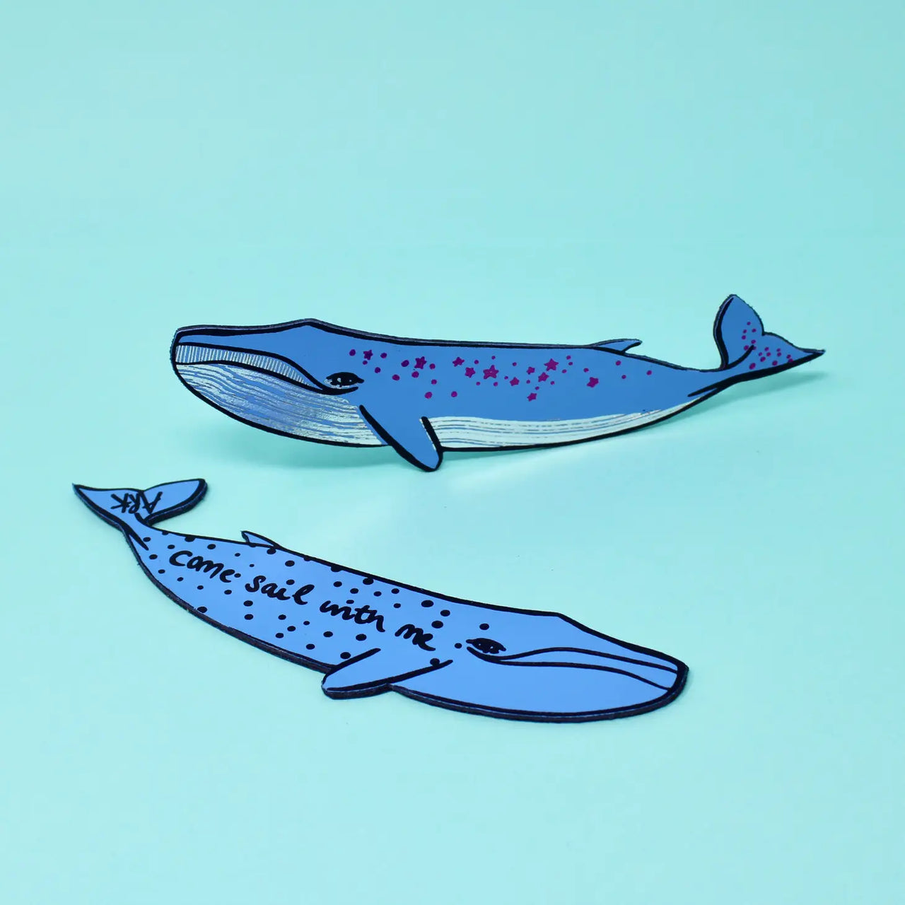 Whale 'Sail With Me' Bookmark