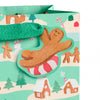 Mint Gingerbread Village Large Gift Bag