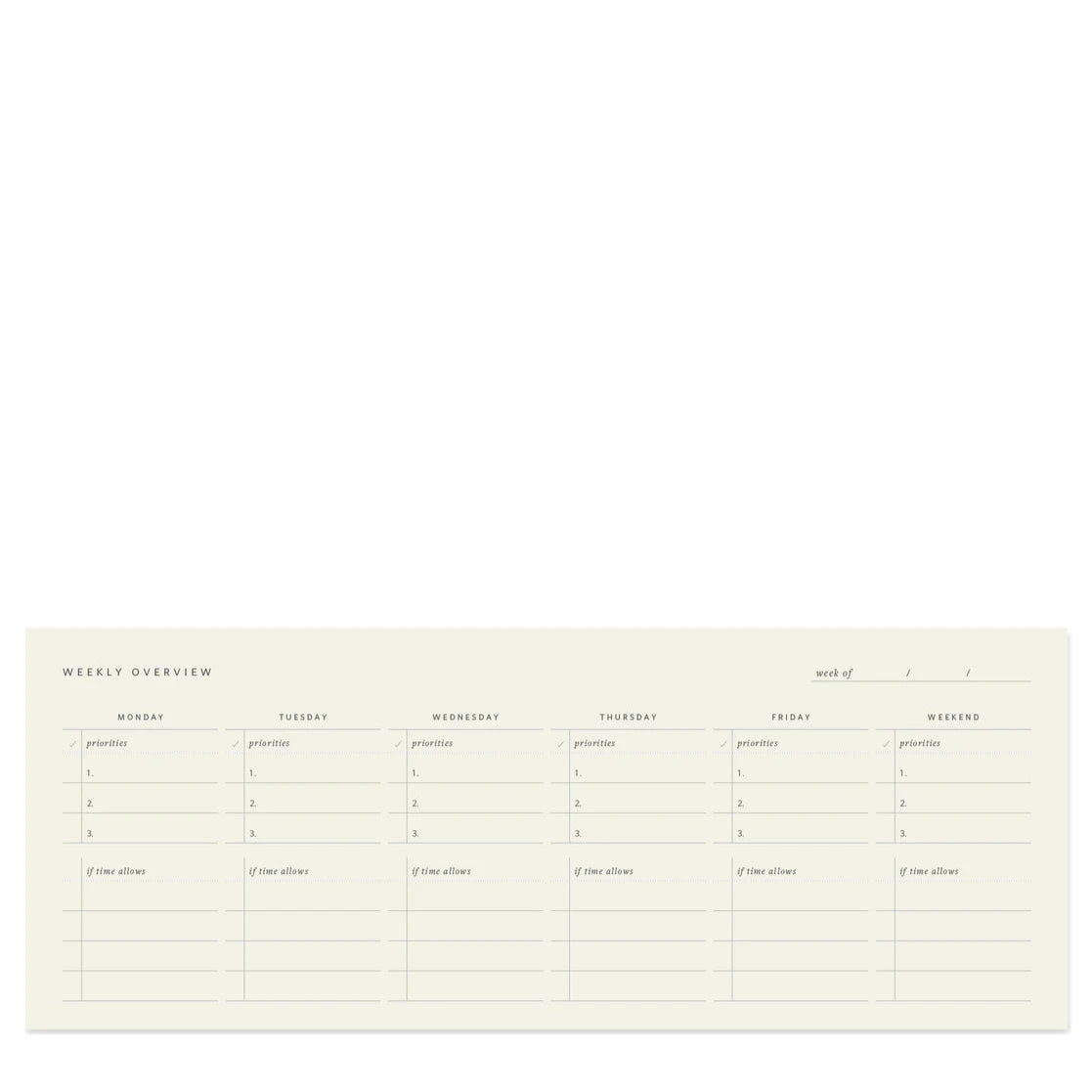 Weekly Keyboard Planner Deskpad