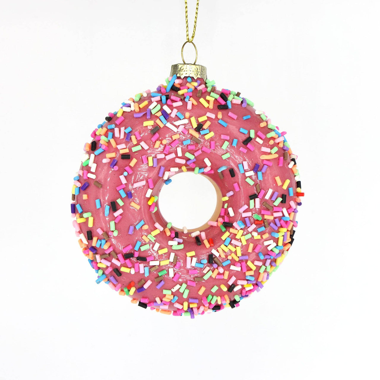 Pink Sprinkles Donut Ornament