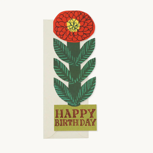 Cheery Red Flower Birthday