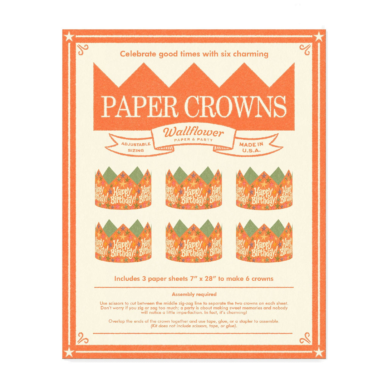 Happy Birthday Paper Crowns