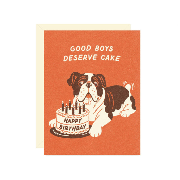 Bulldog and Cake Birthday
