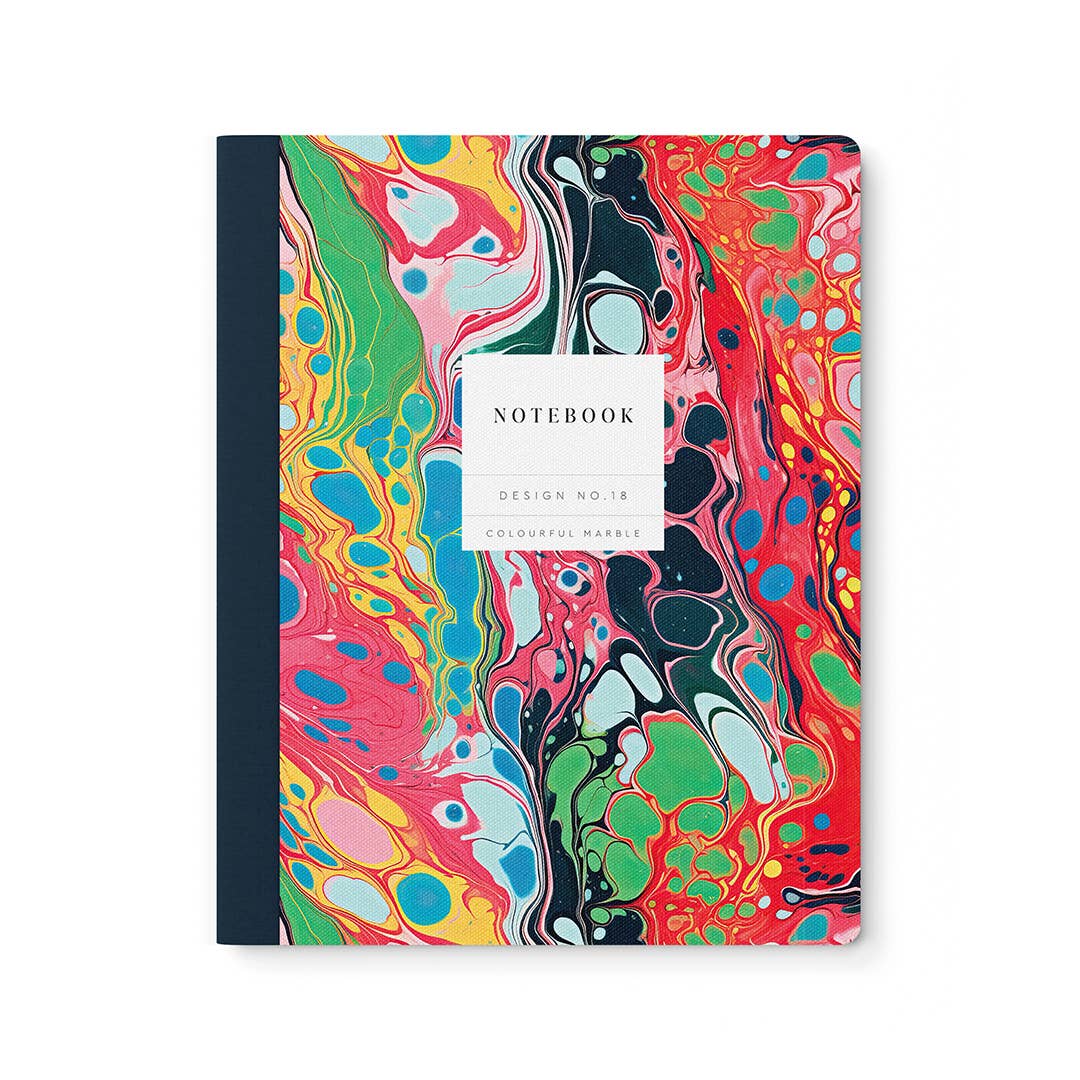 Colourful Marble Kaleido Large Format Notebook