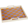 Checker Serving Tray - Lilac/Mustard