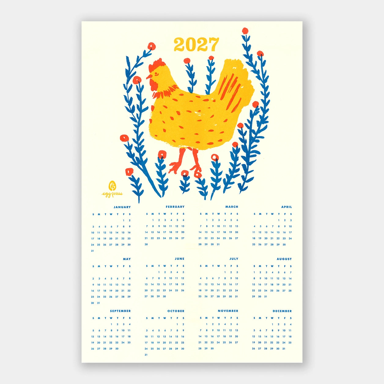 Chicken 2027 Calendar