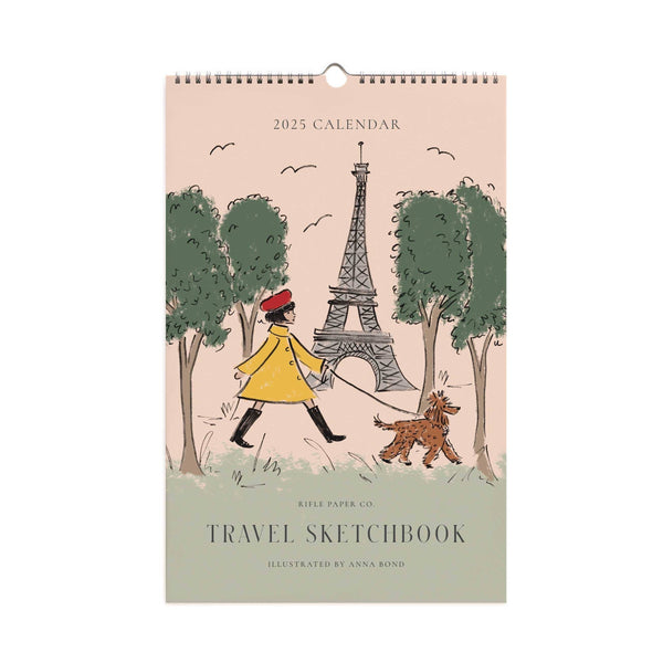 2025 Travel Sketchbook Wall Calendar