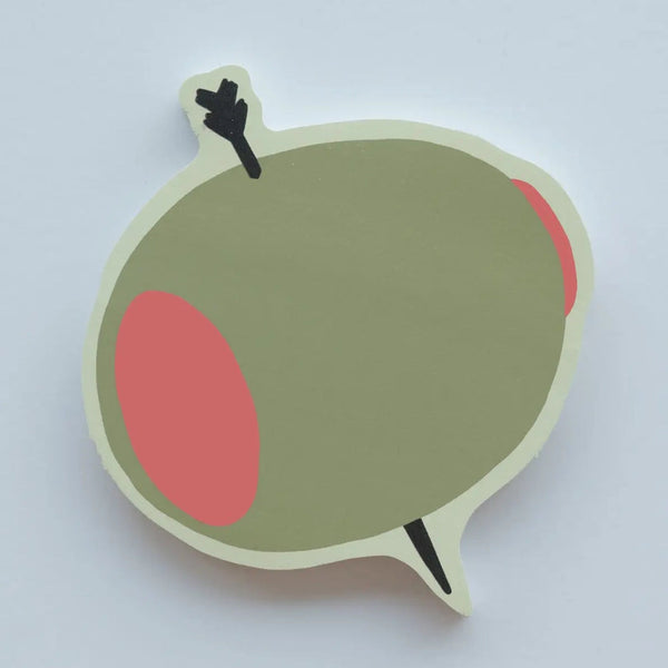 Olive Sticky Note Pad