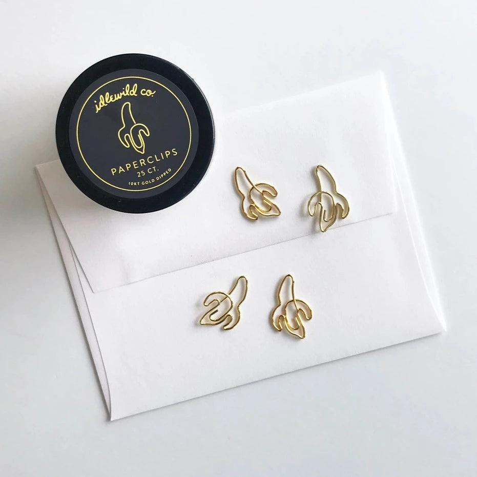 Banana Gold Paper Clips