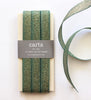 Metallic Loose Weave Ribbon | Wood Paddle 10 Yards