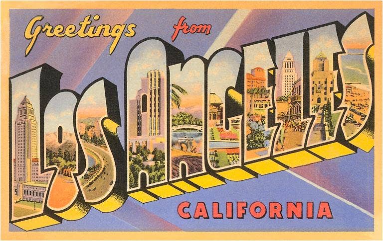 LA-37 Greetings from Los Angeles, California - Postcard