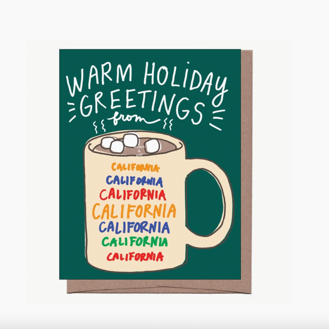 California Holiday Mug Scratch and Sniff